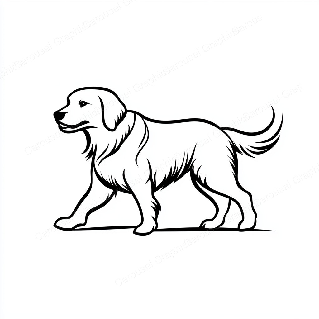 Golden Retriever Vector Graphic preview