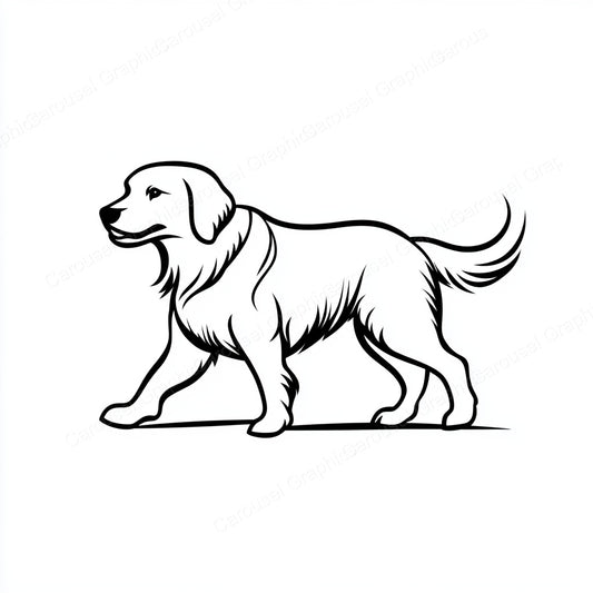 Golden Retriever Vector Graphic preview