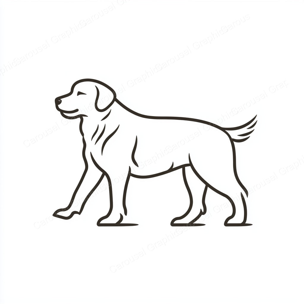 Golden Retriever Vector Graphic preview