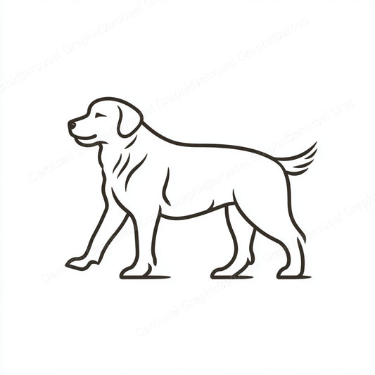 Golden Retriever Vector Graphic preview