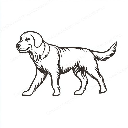 Golden Retriever Vector Graphic preview