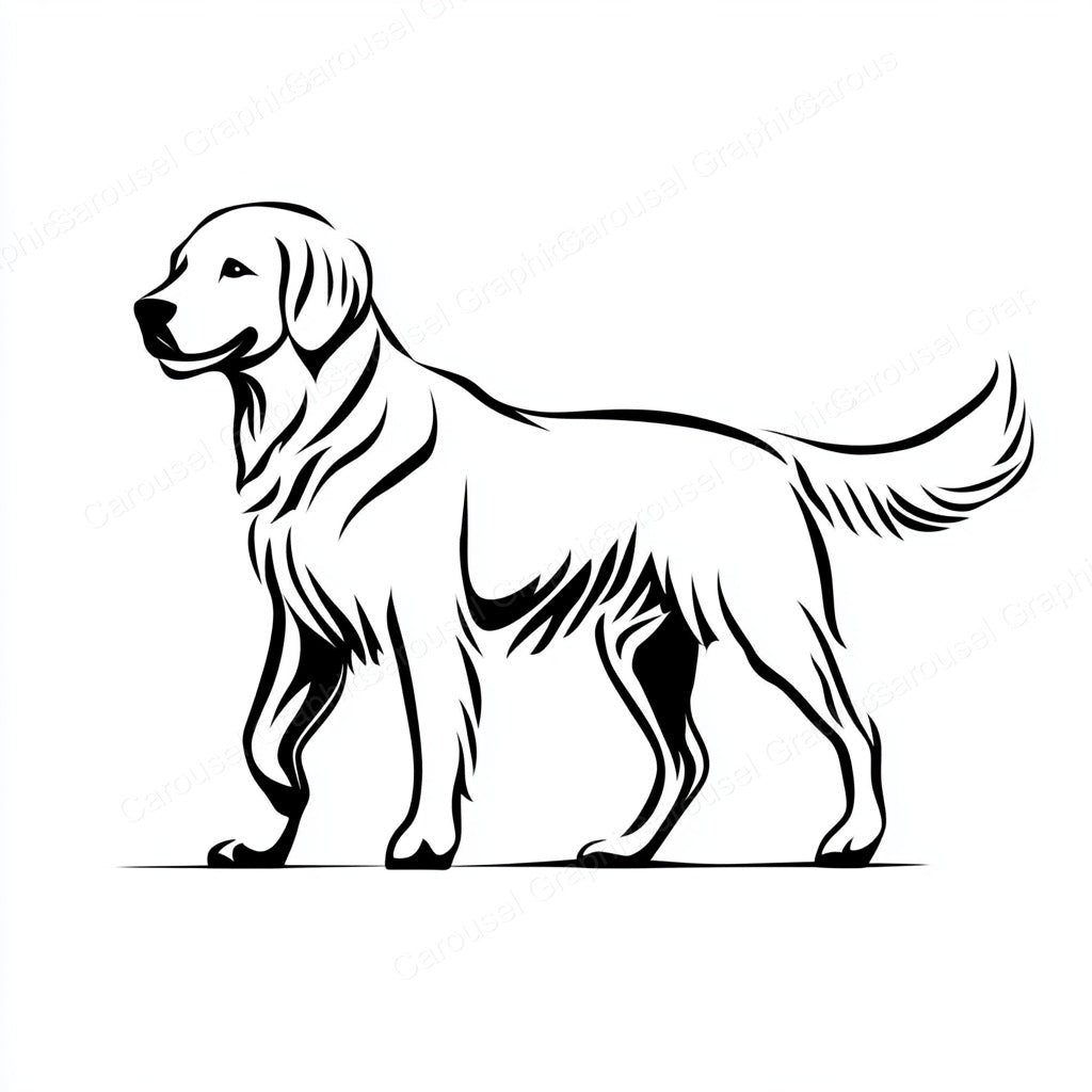 Golden Retriever Vector Graphic preview