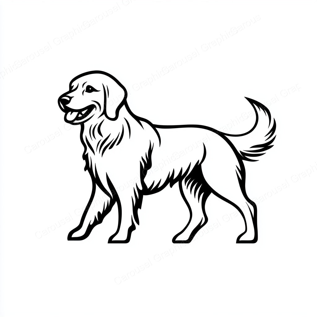 Golden Retriever Vector Graphic preview