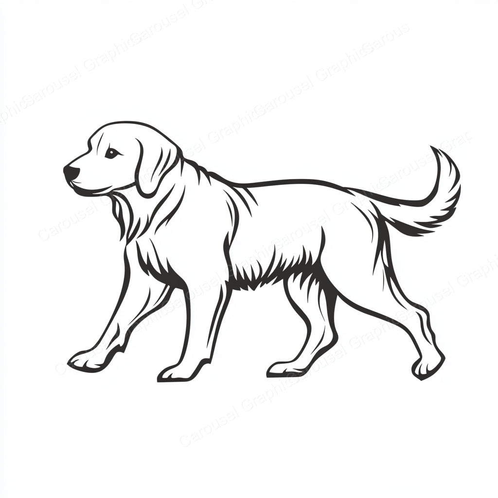 Golden Retriever Vector Graphic preview