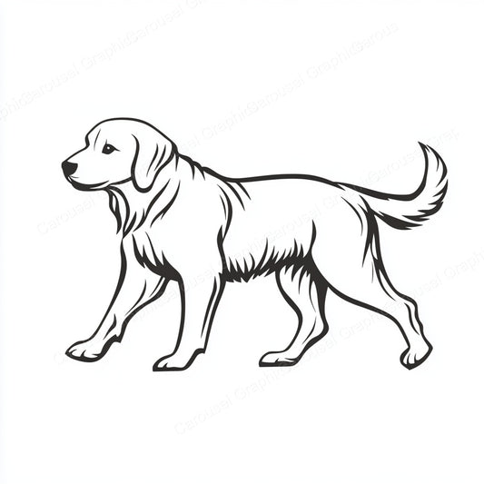 Golden Retriever Vector Graphic preview