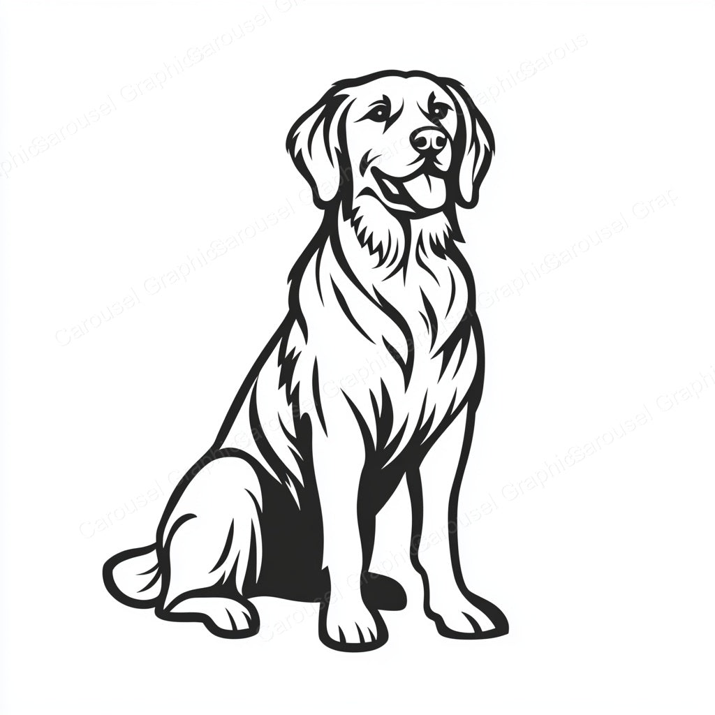 Golden Retriever Vector Graphic preview