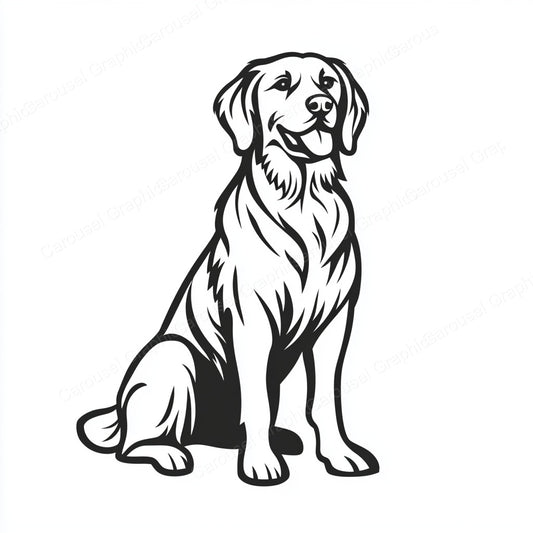 Golden Retriever Vector Graphic preview