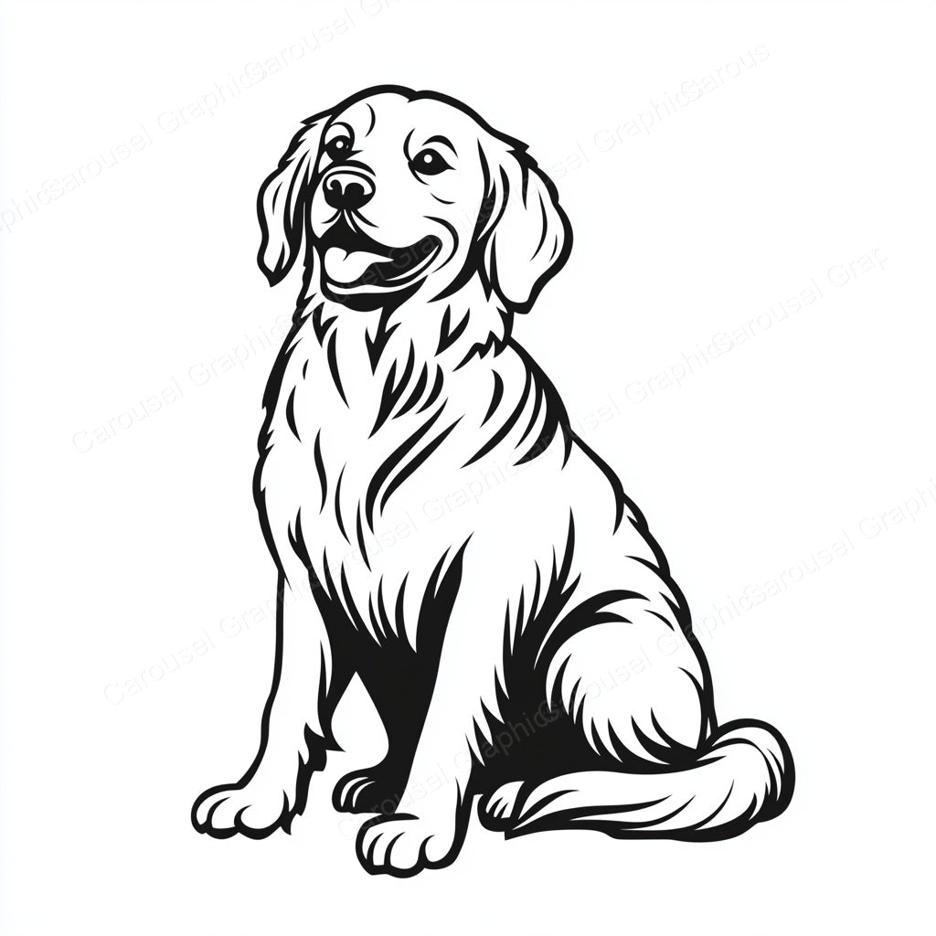 Golden Retriever Vector Graphic preview