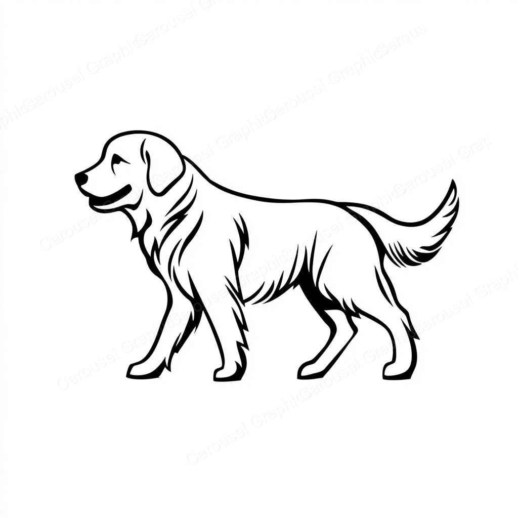 Golden Retriever Vector Graphic preview