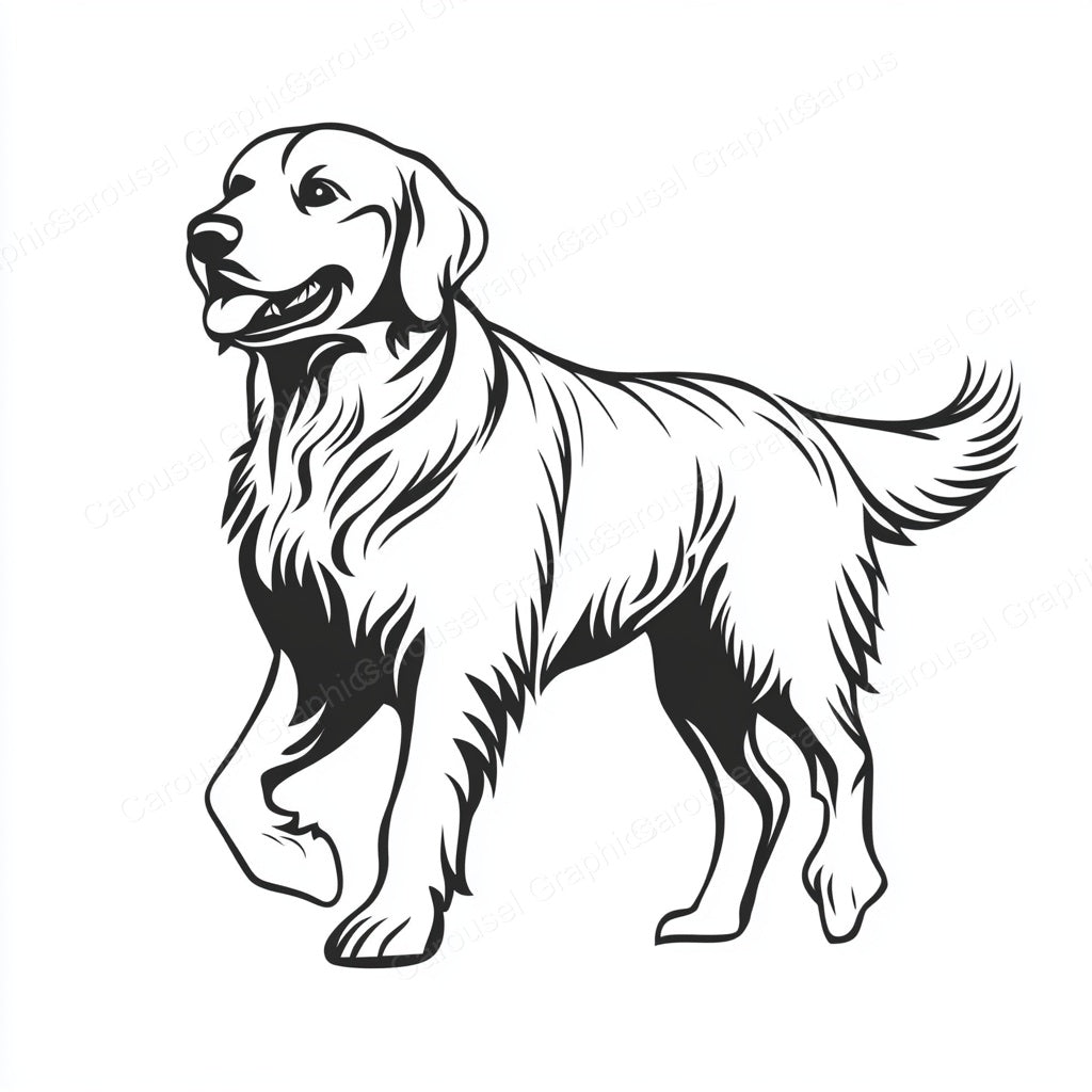Golden Retriever Vector Graphic preview