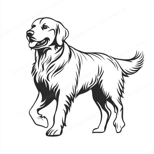 Golden Retriever Vector Graphic preview