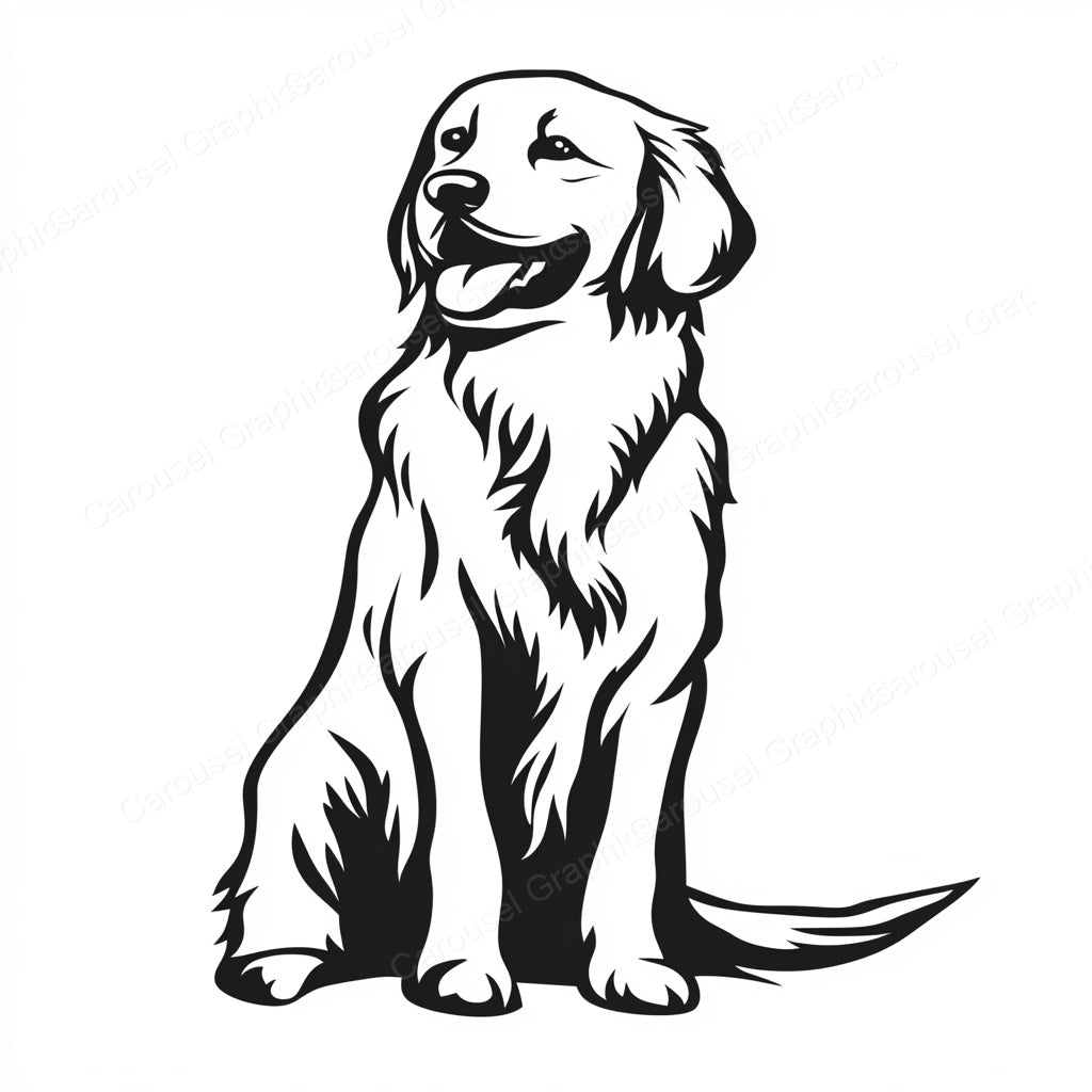 Golden Retriever Vector Graphic preview