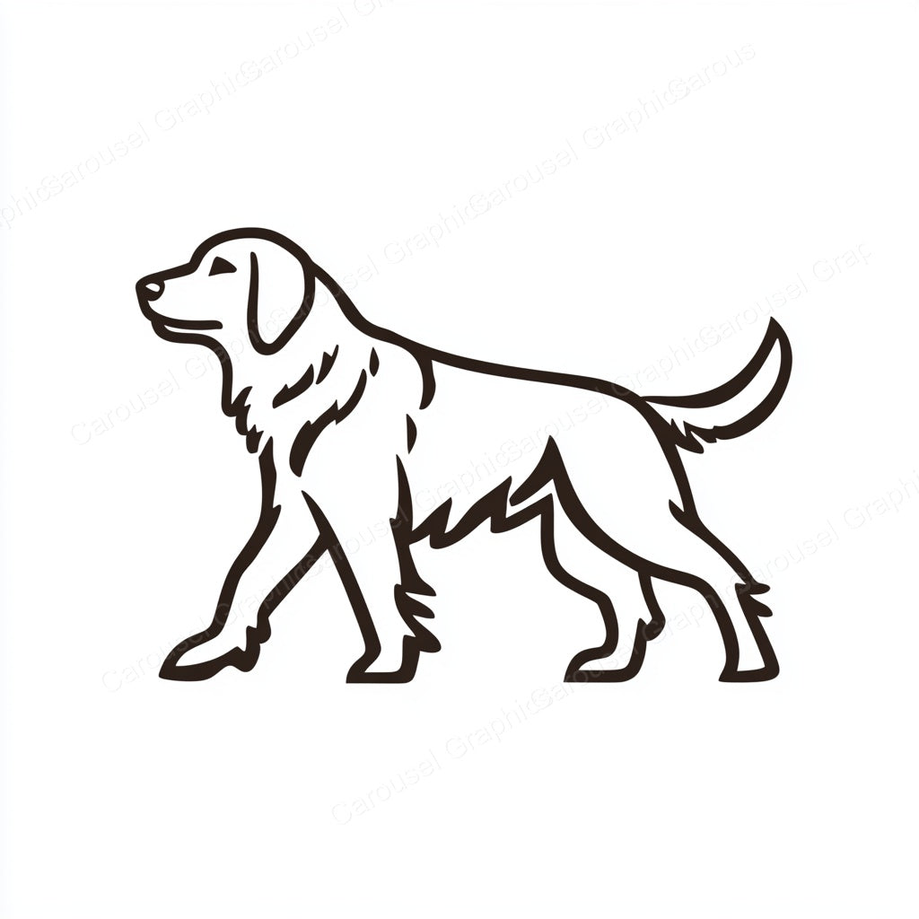 Golden Retriever Vector Graphic preview