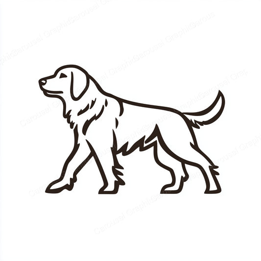 Golden Retriever Vector Graphic preview
