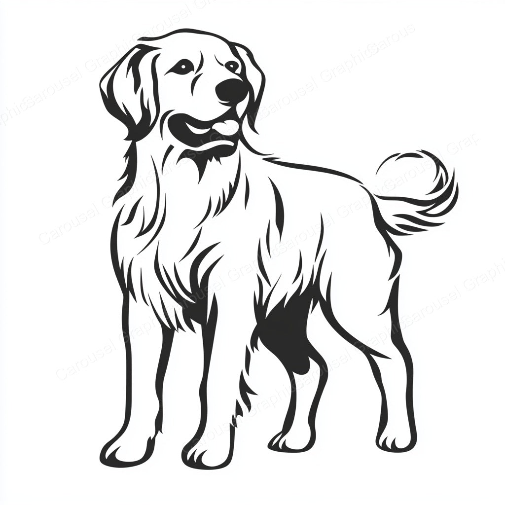 Golden Retriever Vector Graphic preview