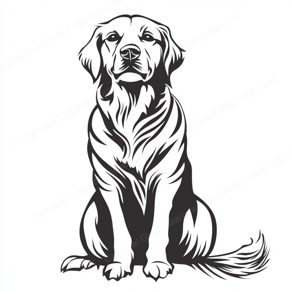 Golden Retriever Vector Graphic preview
