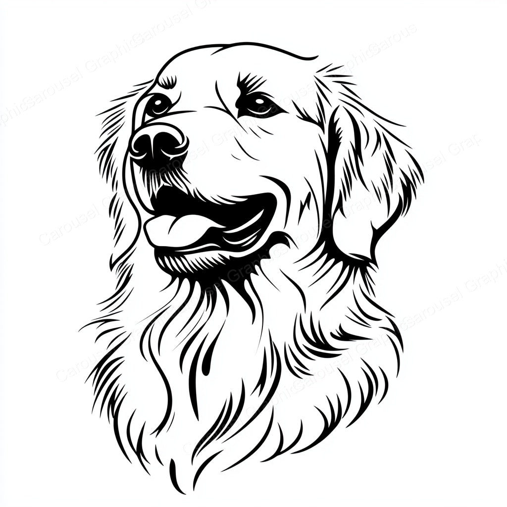 Golden Retriever Vector Graphic preview