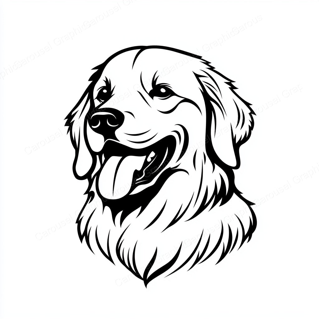 Golden Retriever Vector Graphic preview