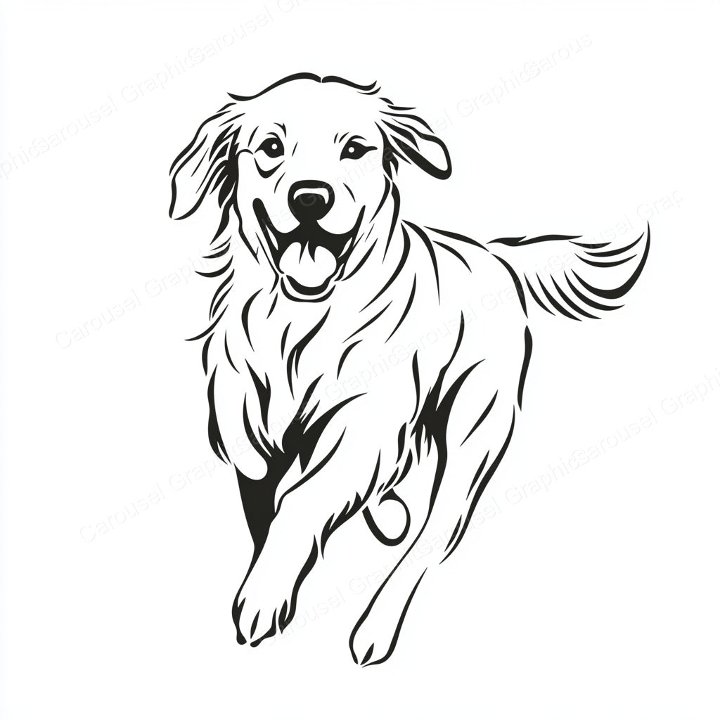 Golden Retriever Vector Graphic preview