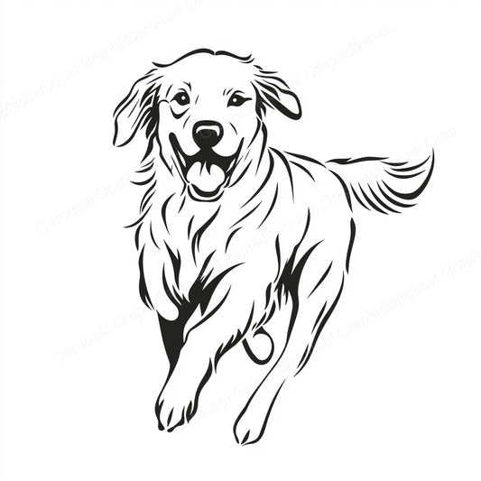 Golden Retriever Vector Graphic preview
