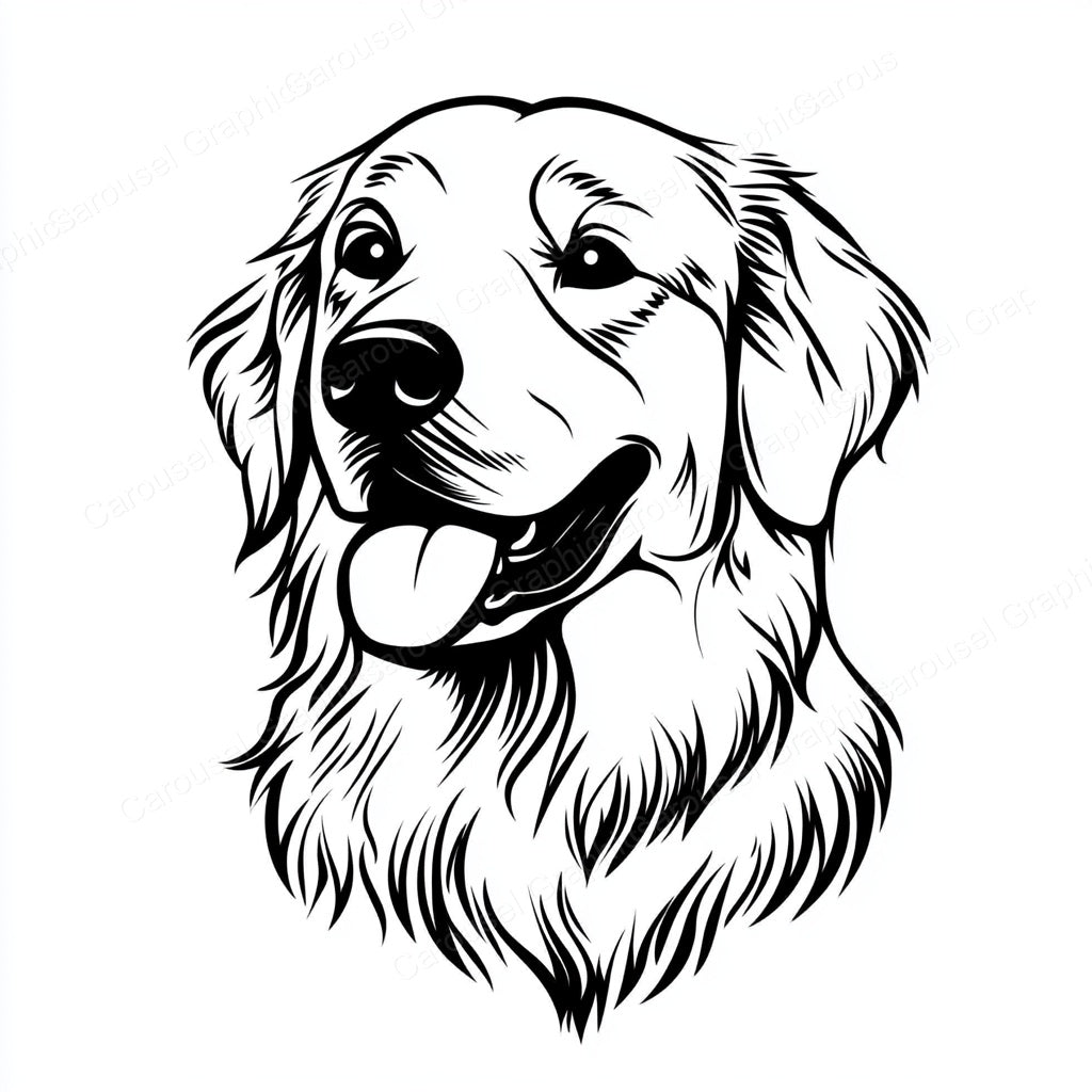 Golden Retriever Vector Graphic preview