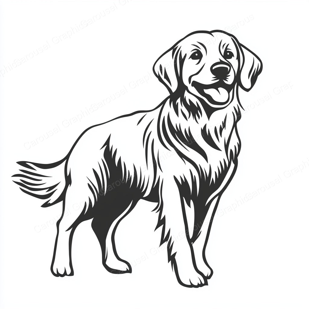 Golden Retriever Vector Graphic preview