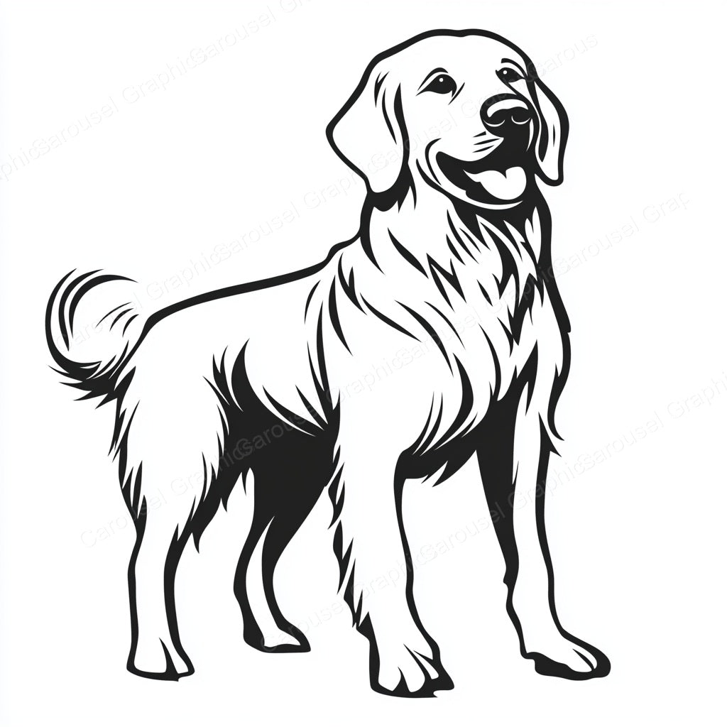 Golden Retriever Vector Graphic preview