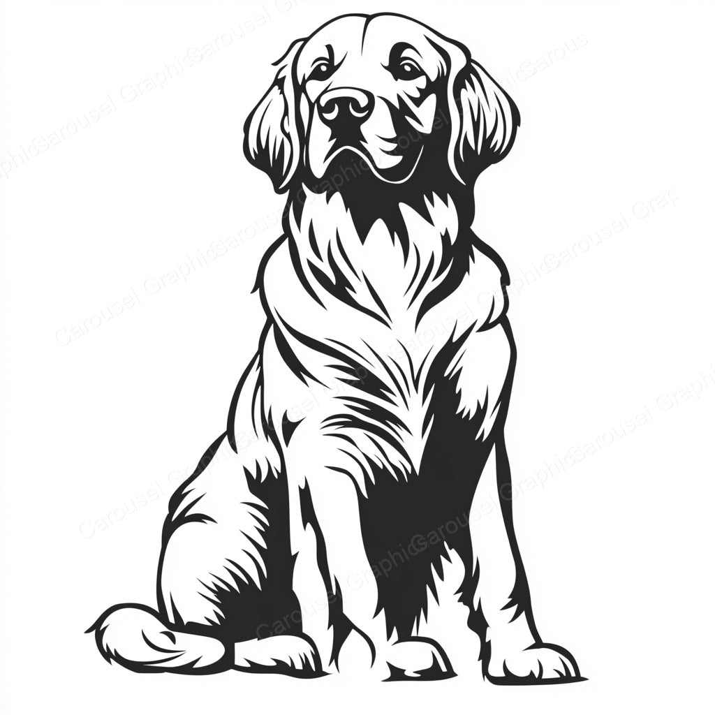 Golden Retriever Vector Graphic preview