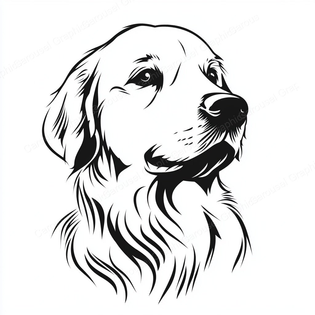 Golden Retriever Vector Graphic preview