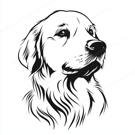 Golden Retriever Vector Graphic preview