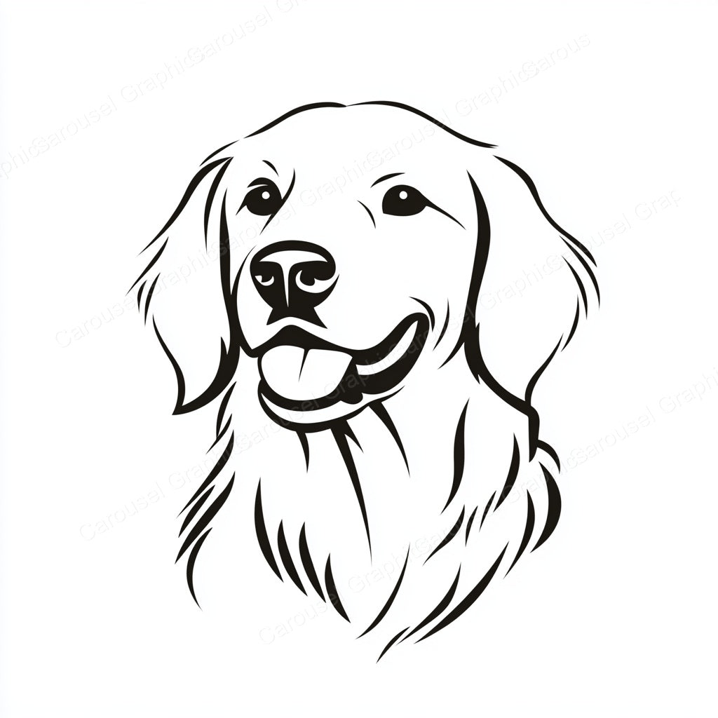 Golden Retriever Vector Graphic preview