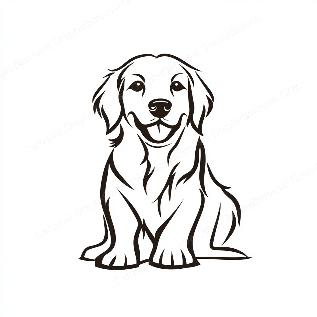 Golden Retriever Vector Graphic preview