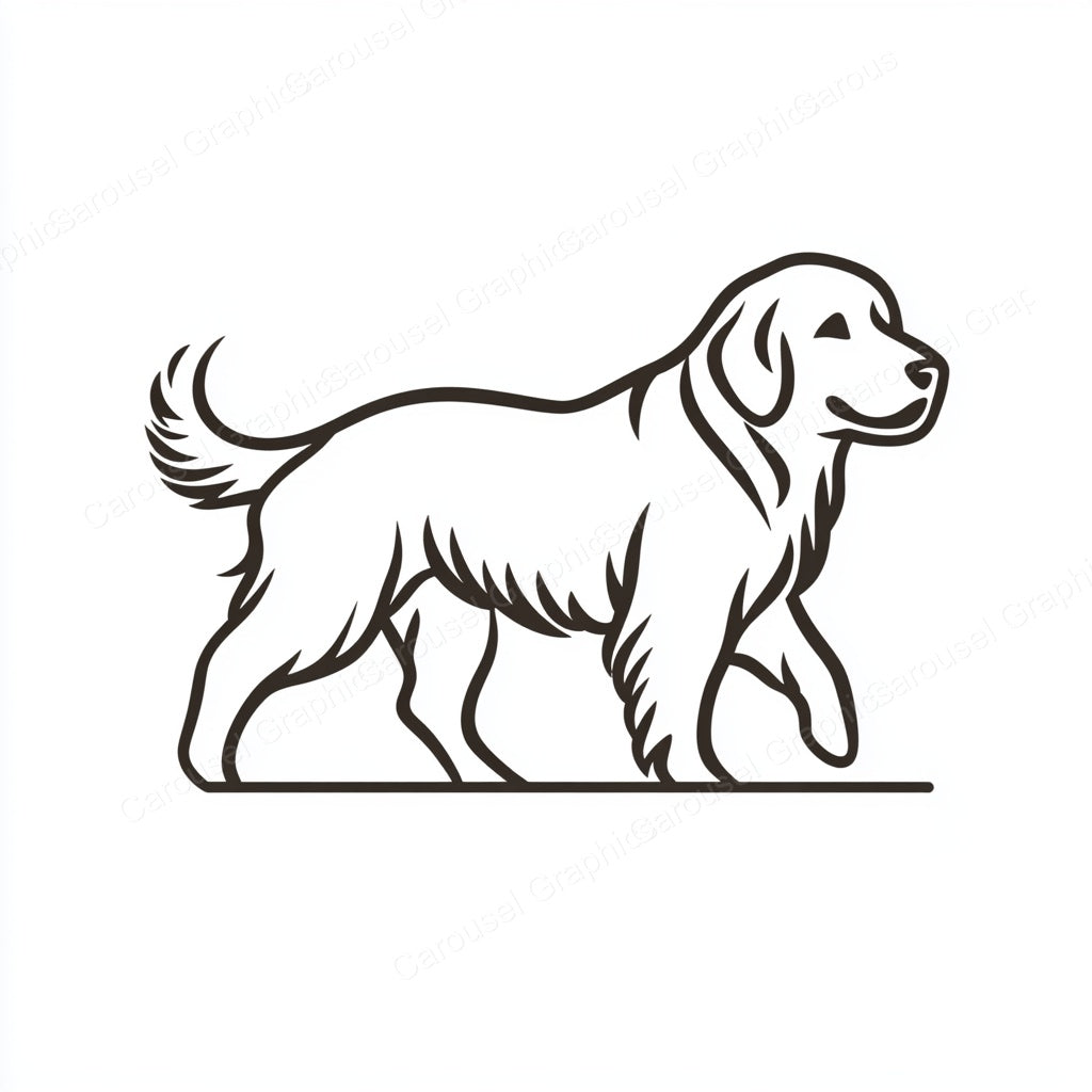 Golden Retriever Vector Graphic preview