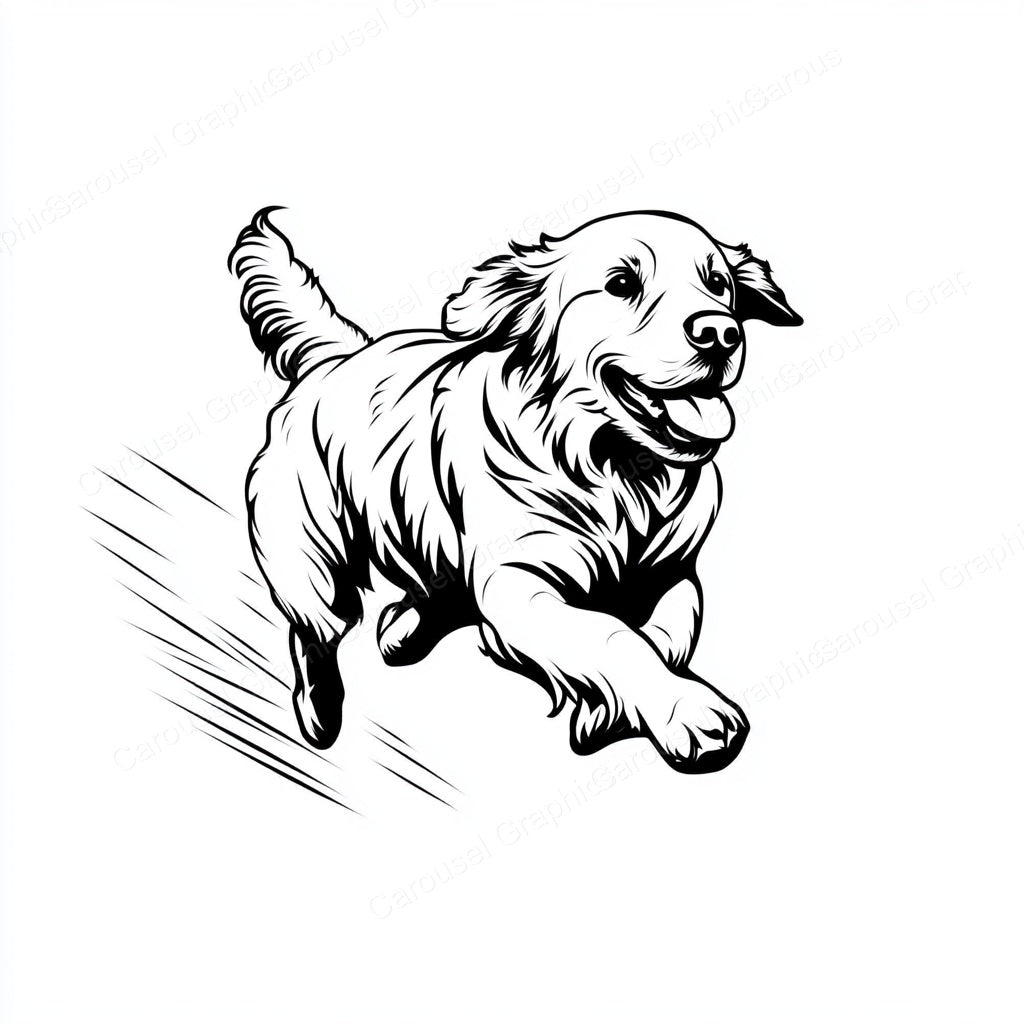 Golden Retriever Vector Graphic preview