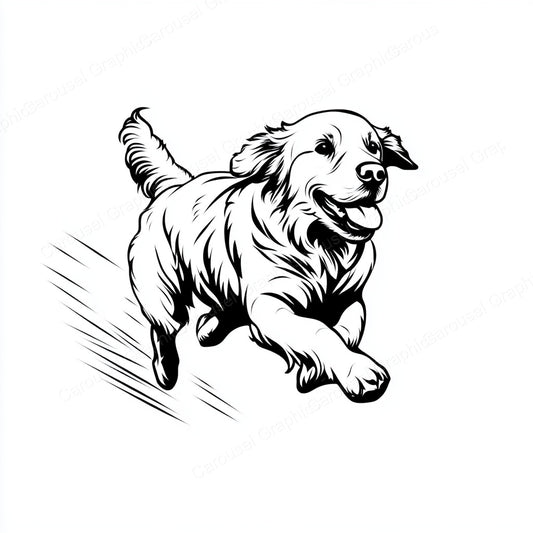 Golden Retriever Vector Graphic preview