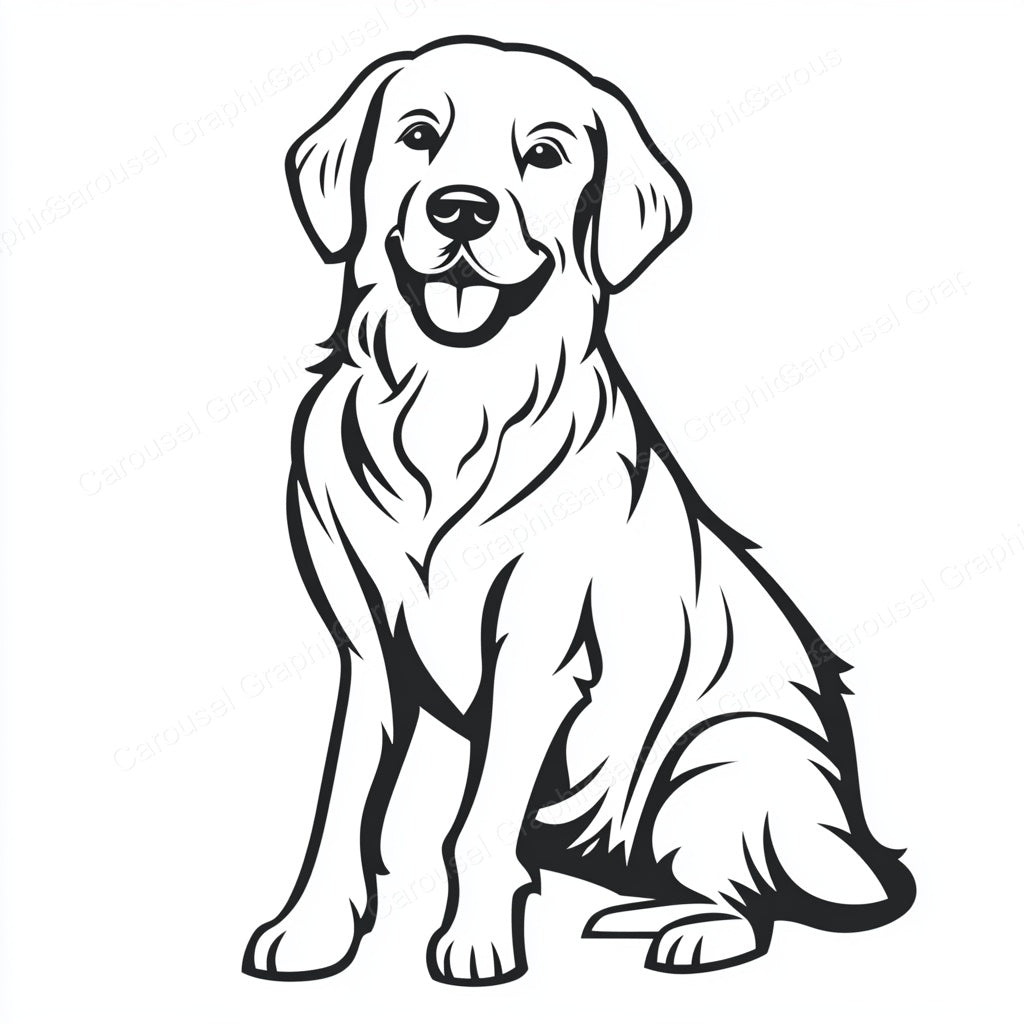 Golden Retriever Vector Graphic preview