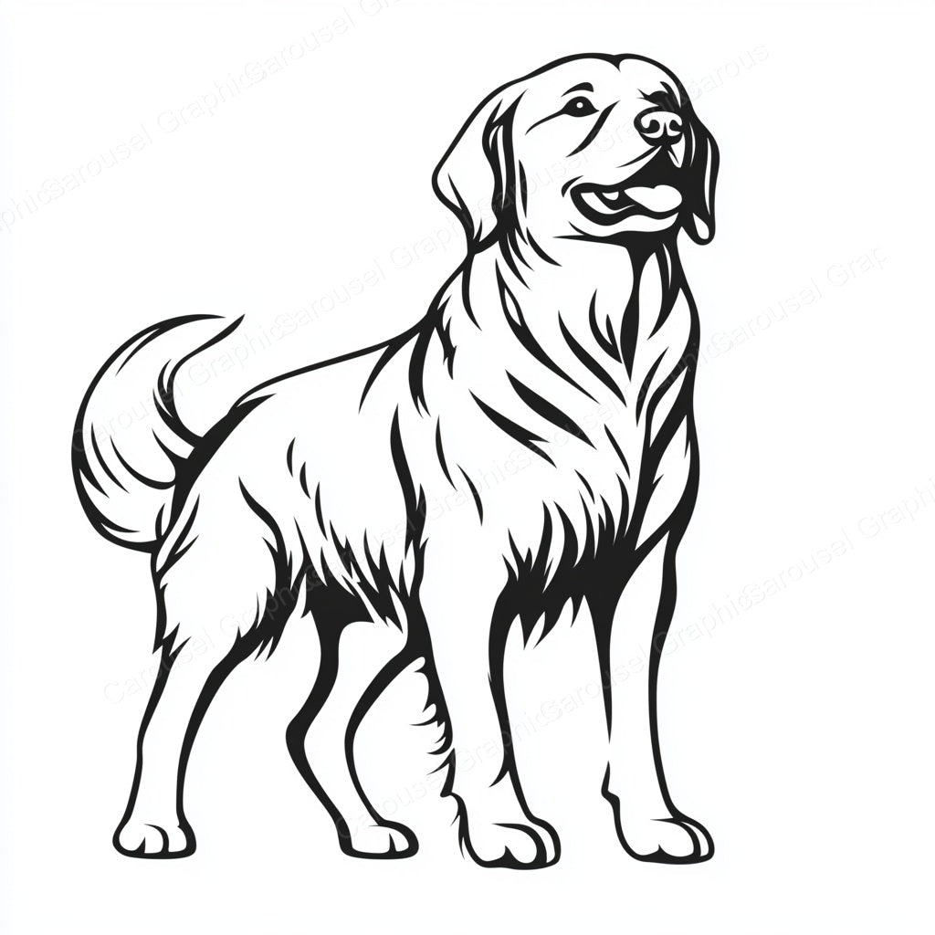 Golden Retriever Vector Graphic preview