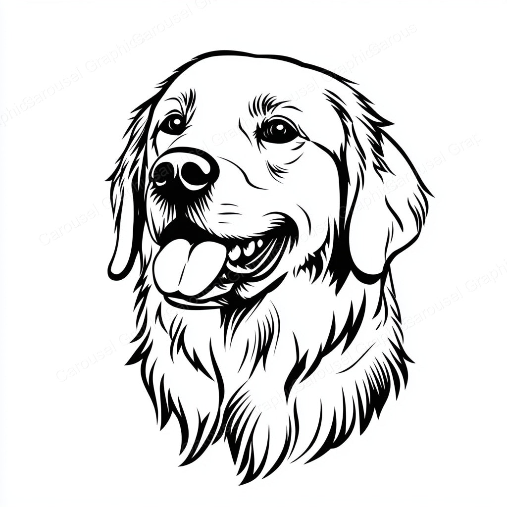 Golden Retriever Vector Graphic preview