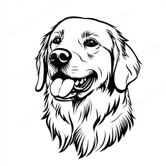 Golden Retriever Vector Graphic preview