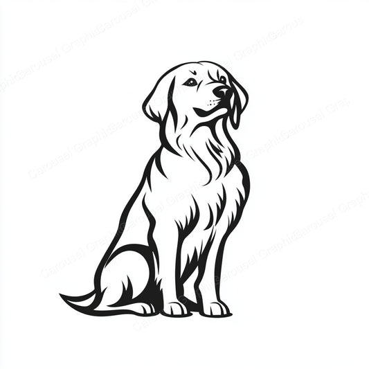 Golden Retriever Vector Graphic preview