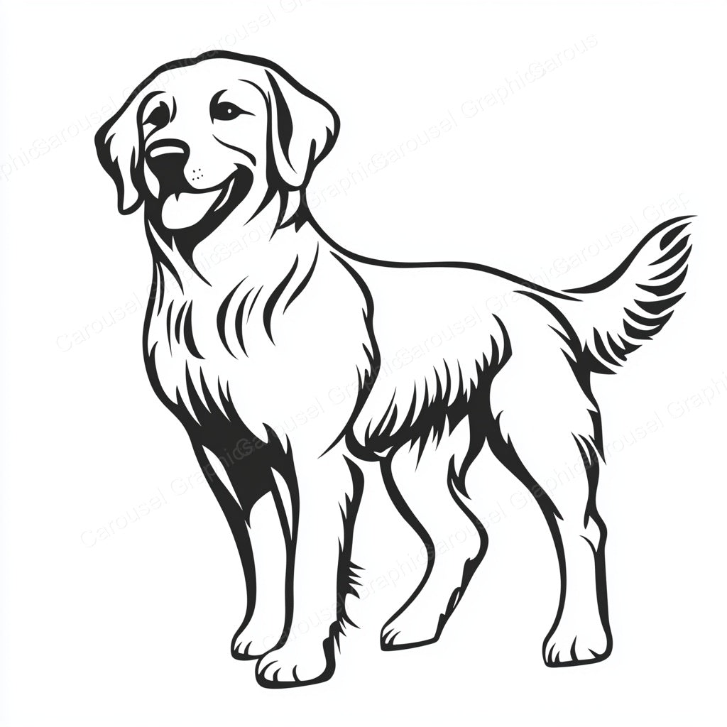 Golden Retriever Vector Graphic preview