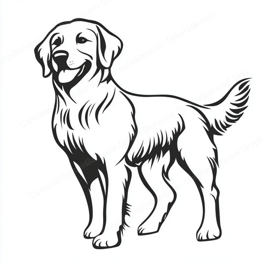 Golden Retriever Vector Graphic preview