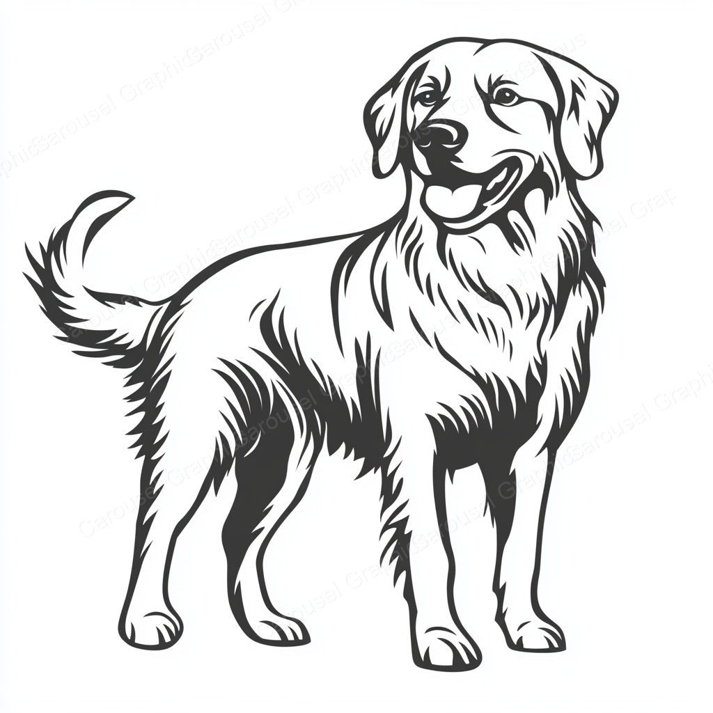 Golden Retriever Vector Graphic preview
