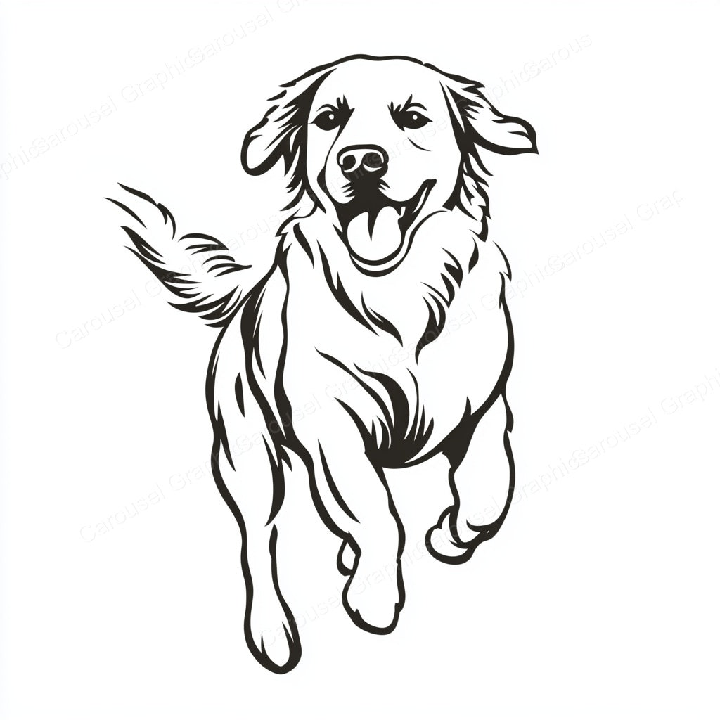 Golden Retriever Vector Graphic preview