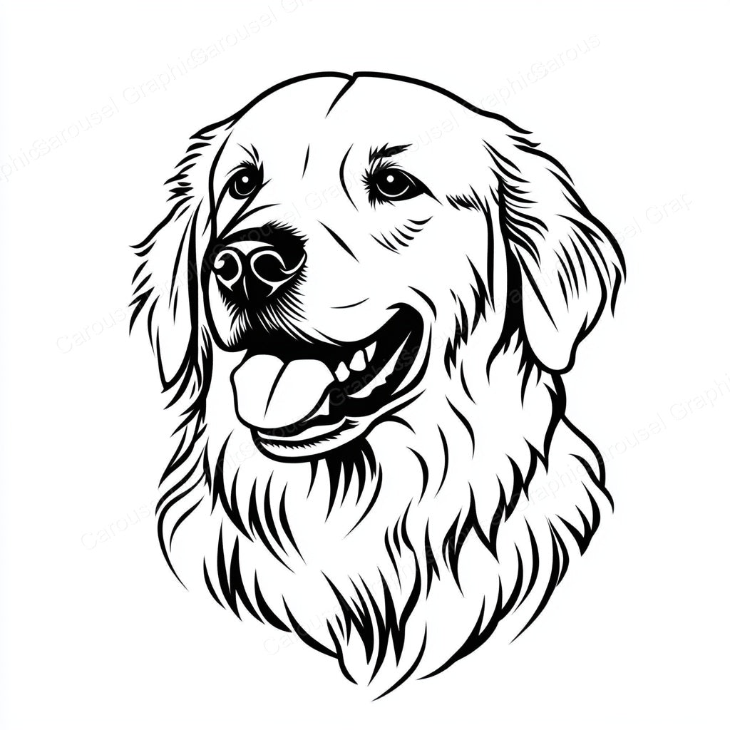 Golden Retriever Vector Graphic preview