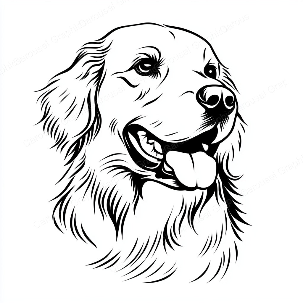 Golden Retriever Vector Graphic preview