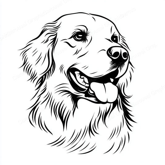 Golden Retriever Vector Graphic preview