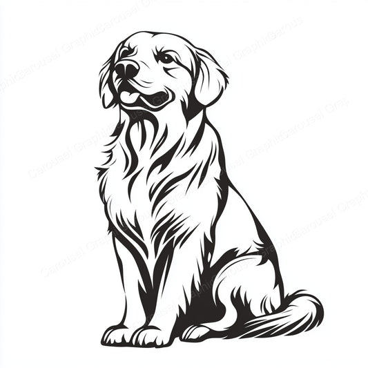 Golden Retriever Vector Graphic preview