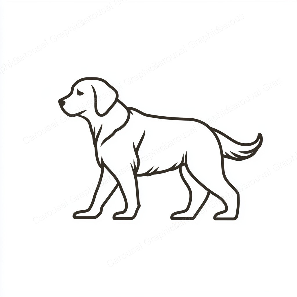 Golden Retriever Vector Graphic preview