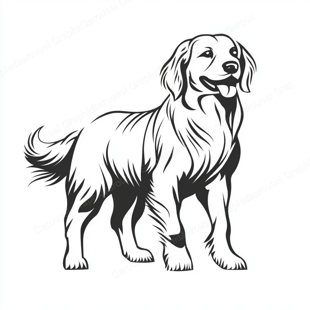 Golden Retriever Vector Graphic preview